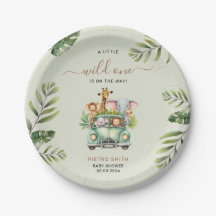 Wild One Safari Animals Boy Baby Shower