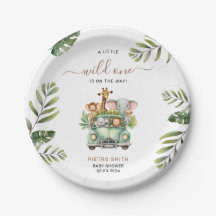 Wild One Safari Animals Boy Baby Shower