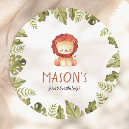 Wild One Safari Animals Boy Birthday Party Pappteller