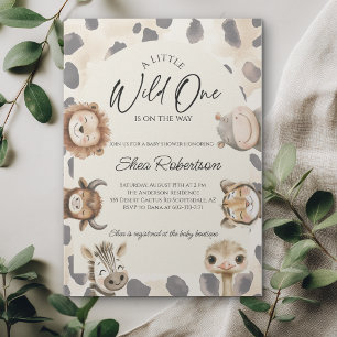 Wild One Safari Baby Shower Einladung