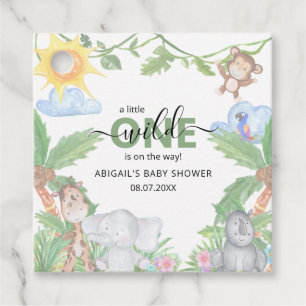 Wild One Safari Baby Shower Servietten Geschenkanhänger