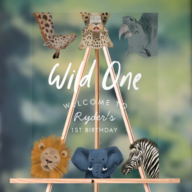 Wild One Safari Birthday Welcome (Neutre)