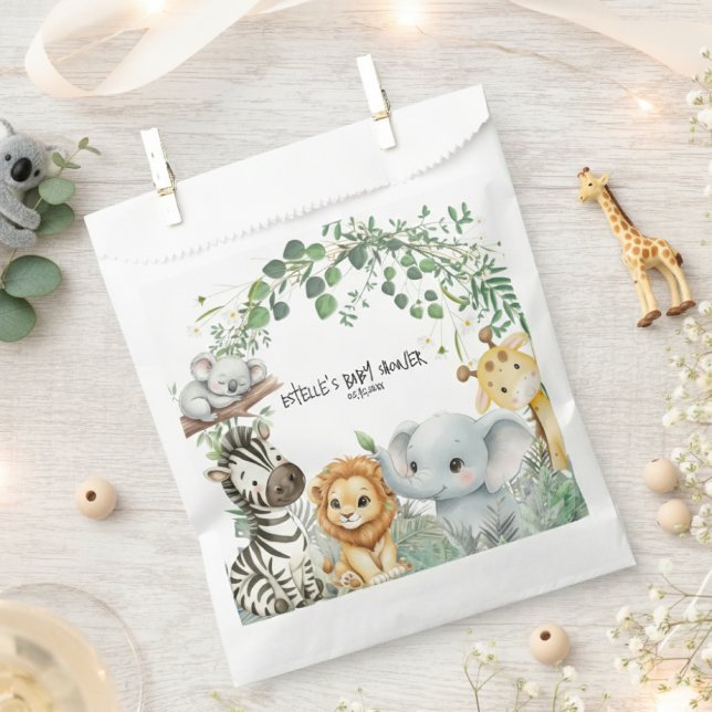 Wild One Safari Cute Jungle Animals Baby Shower  Geschenktütchen (Von Creator hochgeladen)
