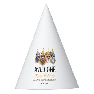 Wild One Safari Erster Geburtstag – Dschungeltiere Partyhütchen