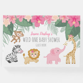 Wild one Safari / Girl Jungle BABY Dusche willkomm Gästebuch