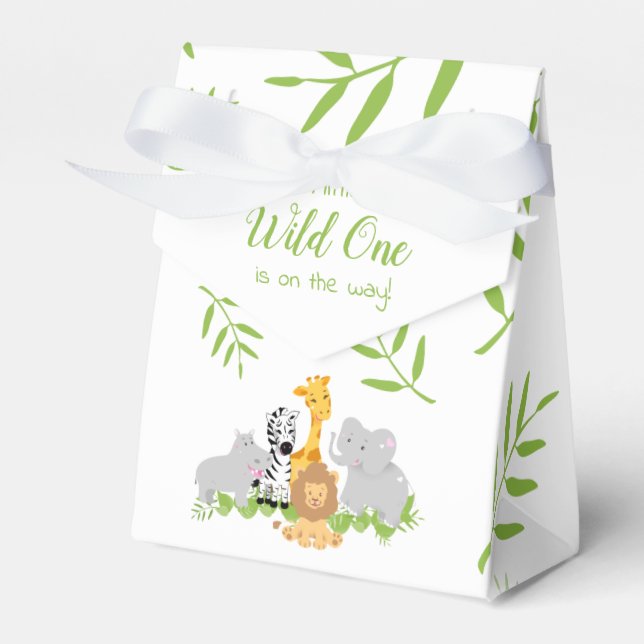 Wild One Safari Jungle Baby Duwer Fevor Box Geschenkschachtel (Vorderseite)