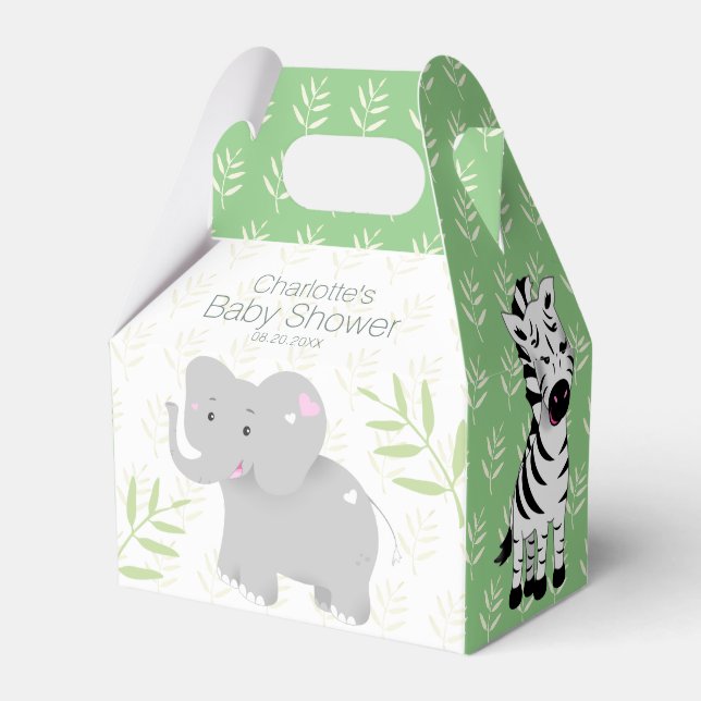 Wild One Safari Jungle Baby Duwer Fevor Box Geschenkschachtel (Vorderseite)