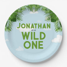 Wild One Safari Jungle Geburtstags-Teller