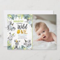 Wild One Safari Party Animals Boy First Birthday I