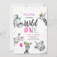 Wild One Safari Party Animals Girl