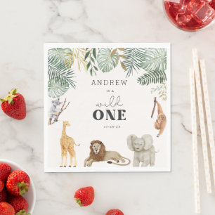 Wild One Safari Party Napkins Serviette