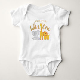 Wild One Safari Tiere 1. Geburtstag Baby Strampler