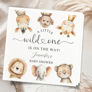 Wild One Safari-Tiere Baby-Party Serviette