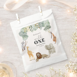 Wild-One-Safari-Tiere bevorzugen Flaggen Geschenktütchen