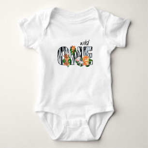 Wild One Safari Zebra Baby Strampler