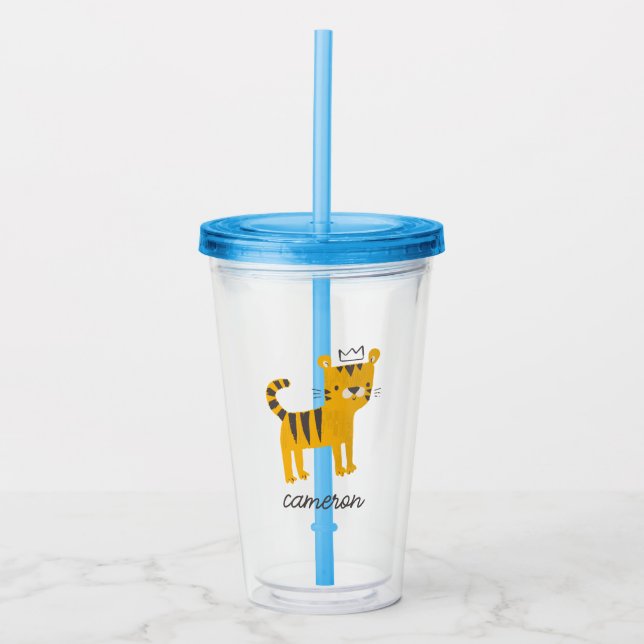 Wild One Tiger Cat Acryltrinkbecher (Vorderseite)