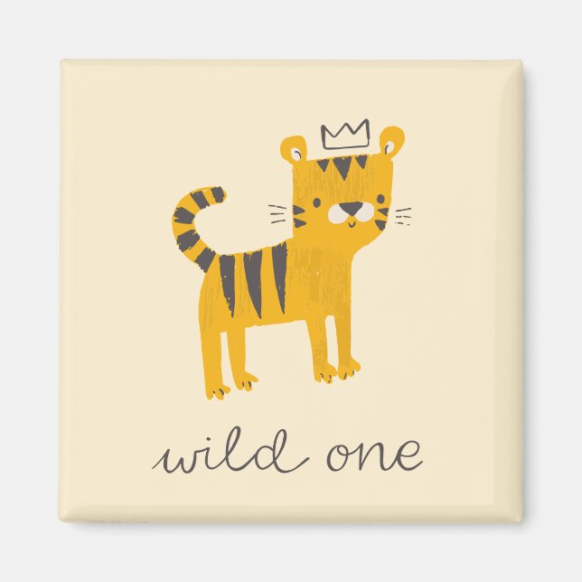 Wild One Tiger Cat Magnet (Vorne)
