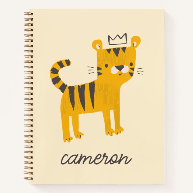Wild One Tiger Cat Notizbuch (Vorderseite)