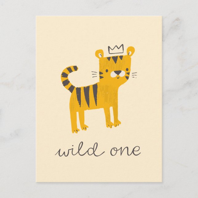 Wild One Tiger Cat Postkarte (Vorderseite)