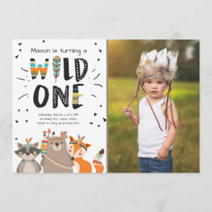 Wild One Tribal Première invitation pour anniversa