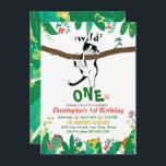 Wild One Tuxedo Kitty Kids 1st Birthday Einladung<br><div class="desc">Suchen Sie ein passendes Thema für die erste Geburtstagsfeier Ihres Babys? Das Thema Wild One ist vielleicht die beste Wahl! MEOWESE’s Wild One Invitation zeigt ein liebenswertes Kätzchen, das versucht, einen Baumzweig zu erklimmen. Sieht es aus wie ein kleines Monster, das die Welt um sie herum im Geiste des Abenteuers...</div>