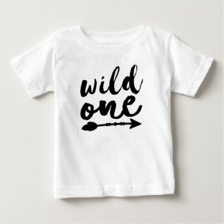 Wild One und Arrow Black | Boho | Ein Jahr alt Baby T-shirt