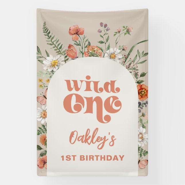 Wild One Wildblume Banner (Vertikal)