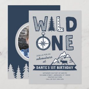 Wild One Wilderness Birthday Einladung