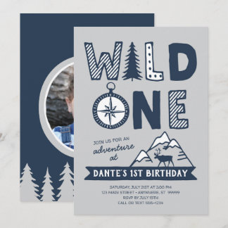 Wild One Wilderness Birthday Einladung