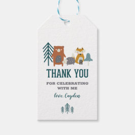 Wild One Woodland Animal First Birthday Gunst Geschenkanhänger