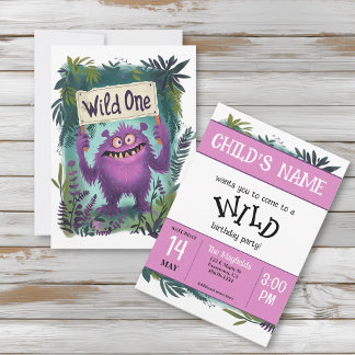 Wild One zum Geburtstag Einladung