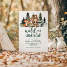 Wild Onederful Woodland Animal zum ersten Geburtst