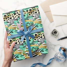 Wild Ones Safari-Muster für Pelztiere Geschenkpapier