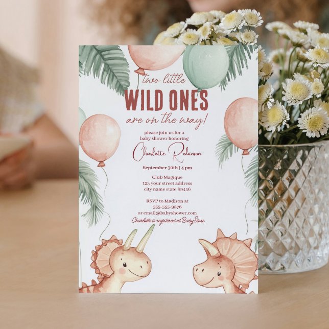 Wild Ones und Twins Baby Dusche Einladung (Von Creator hochgeladen)