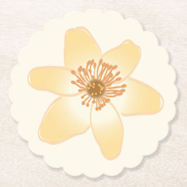 Wild Orange Anemone Blume - botanischer zeichn. Untersetzer