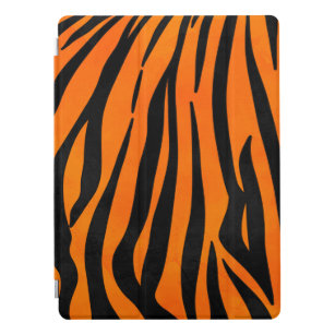 Wild Orange Black Tiger Stripes Animal Print iPad Pro Hülle