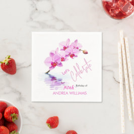 Wild Orchid Blume Blüten 50. Geburtstag Napkins Serviette
