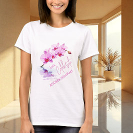 Wild Orchid Blume Blüten 50. Geburtstagsname T-Shirt