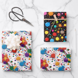 Wild Paint Spritzer Geschenkpapier Set