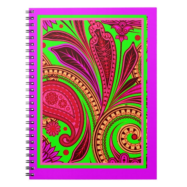 Wild paisley Notebook Notizblock (Vorderseite)