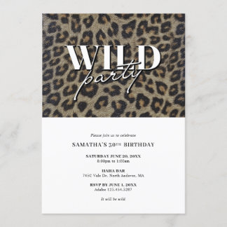 Wild Party Birthday Einladung
