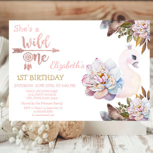 Wild, Pfeile, schwanke Blume, Boho Birthday Einladung