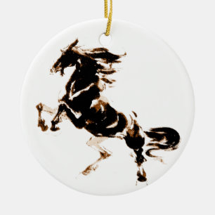 Wild-Pferd-Ornament Keramikornament