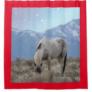 WILD PFERDE DES UTAH GRAZING PINTO DUSCHVORGANGS DUSCHVORHANG
