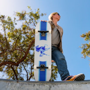 Wild Pferde Skateboard - Blau