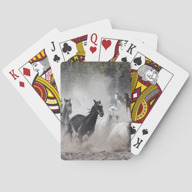 Wild Pferde Stampede Pferdefreunde Designer Pack Spielkarten (Rückseite)