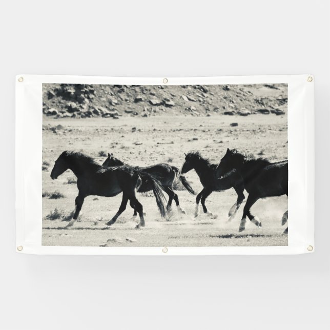 WILD PFERDE VON UTAH BANNER MIT WAHLMASSNAHMEN (Horizontal)
