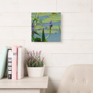 Wild Pickerelweed Quadratische Wanduhr