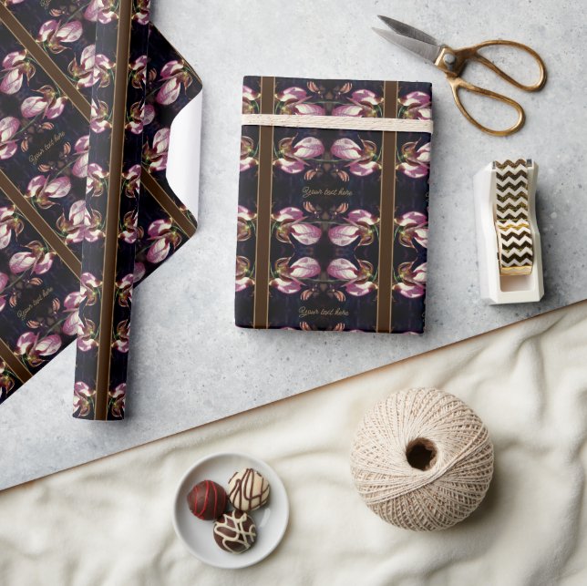 Wild Pink Lady Slipper Orchideen Personalisiert Geschenkpapier (Kunsthandwerk)