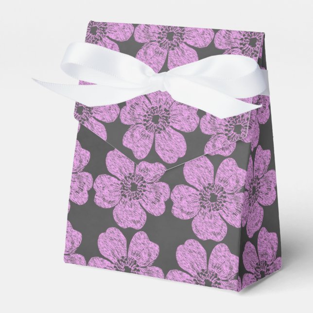 Wild Pink Roses Chalkboard Geschenkschachtel (Vorderseite)